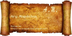 Ary Magdolna névjegykártya