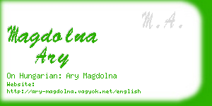 magdolna ary business card